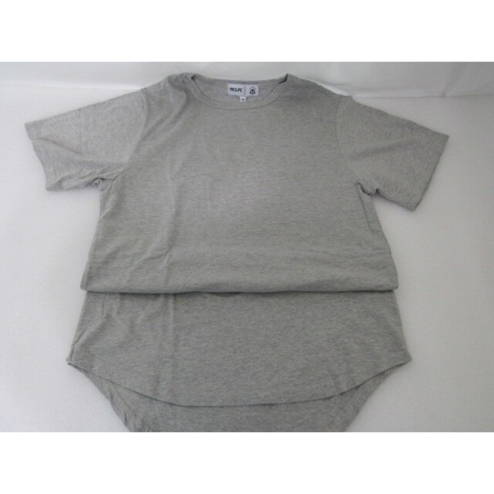 Prolific‎ Cotton A symmetrical Gray Solid T-shirt Size S